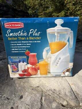 Back to Basics White Smootie Plus The Ultimate Countertop Blender 56Oz 600W